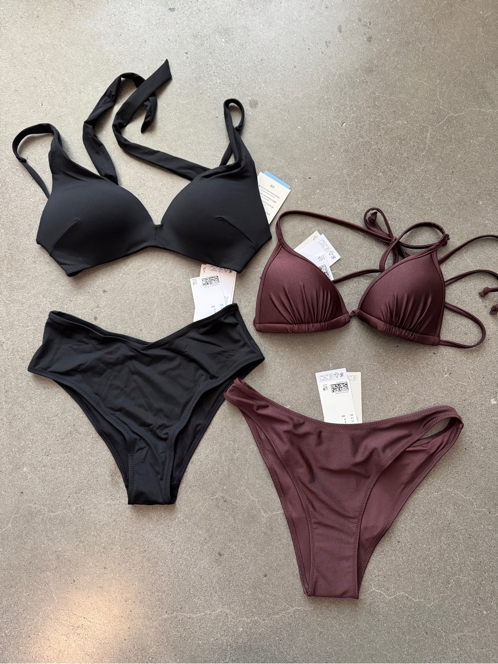 H&M Cheeky Bikinis Brown and Black